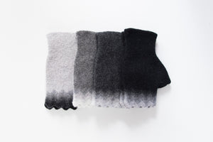 Warm and soft fingerless mittens.  Knitted and felted. Handmade in Iceland